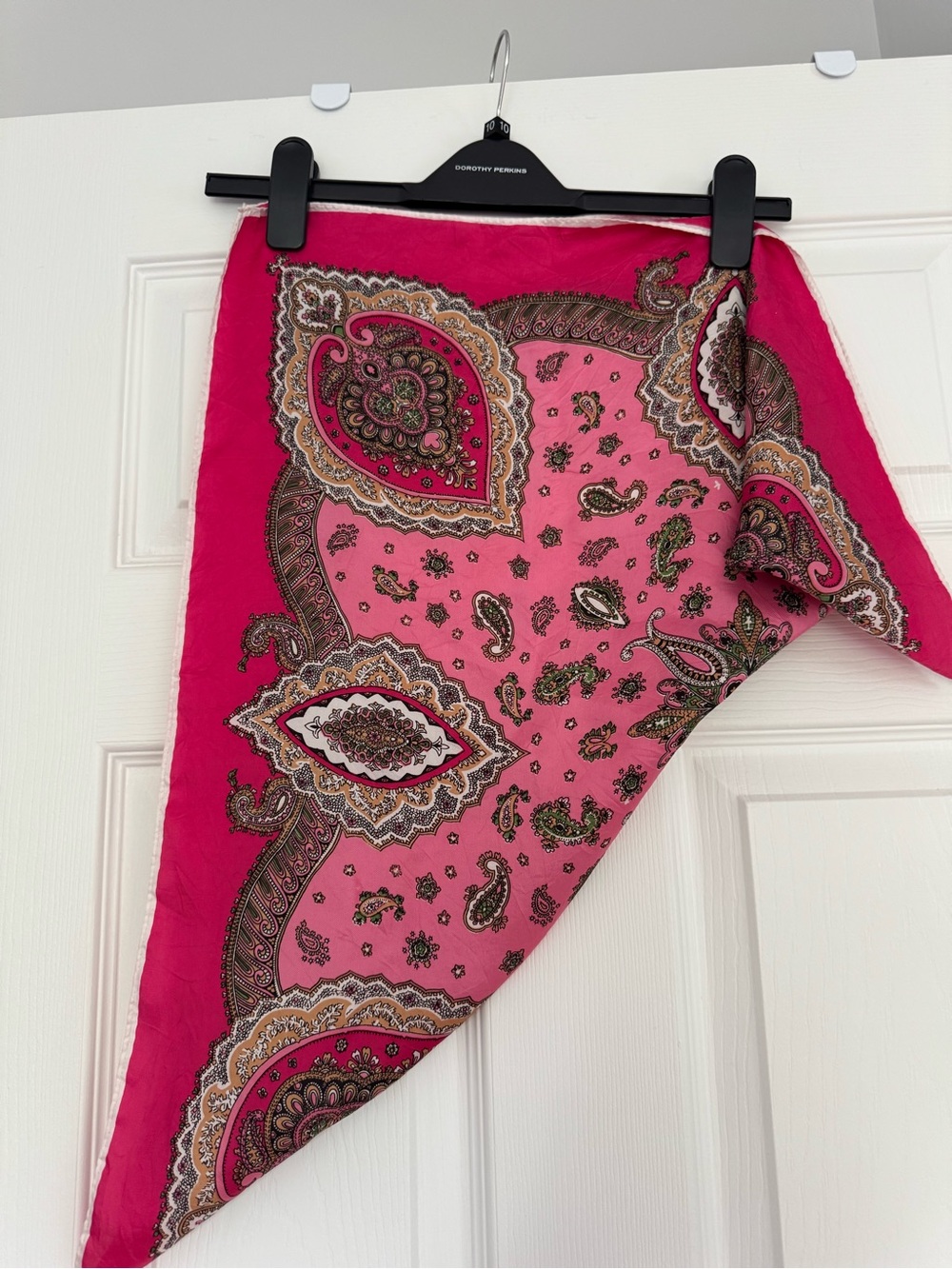 Pink Paisley small bandana / scarf